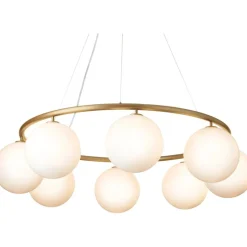 Nuura Ljuskronor & Takkronor-Miira 8 Circular Ljuskrona, Mässing / Klar