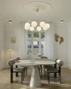 Nuura Ljuskronor & Takkronor-Miira 8 Circular Ljuskrona, Mässing / Klar