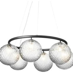 Nuura Ljuskronor & Takkronor-Miira 6 Circular Ljuskrona, Dark Bronze / Klar