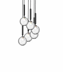 Miira 6 Ljuskrona 350 mm, Mässing / Opal