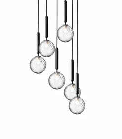 Miira 6 Ljuskrona 350 mm, Mässing / Opal