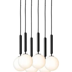 Miira 6 Ljuskrona 350 mm, Mässing / Opal