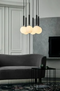 Miira 6 Ljuskrona 350 mm, Mässing / Opal