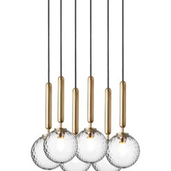 Miira 6 Ljuskrona 350 mm, Mässing / Opal