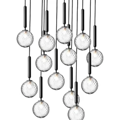 Miira 13 Ljuskrona 920 mm, Mässing / Klar