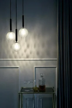 Miira 3 Ljuskrona 310 mm, Rock Grey / Klar