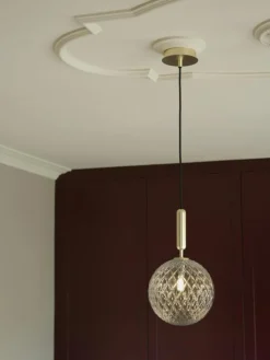 Miira 1 Pendel 200 mm, Mässing / Opal