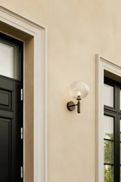 Nuura Fasadlampor|Fasadlampor-Miira Vägglampa Utomhus, Svart / Opal