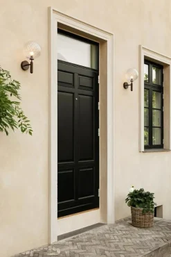 Nuura Fasadlampor|Fasadlampor-Miira Vägglampa Utomhus, Svart / Opal