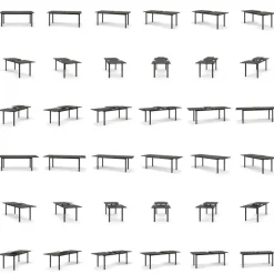 Decotique Matbord Och Barbord-Milo C12 Matbord 84x180 + 40 cm,