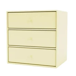 Montana Vägghyllor|Sängbord & Nattduksbord-Mini 1007 Hylla Med Tre Lådor, Camomile