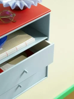 Montana Vägghyllor|Sängbord & Nattduksbord-Mini 1007 Hylla Med Tre Lådor, Camomile