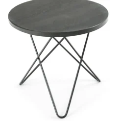 Mini O Table Sidobord Ø40 cm, Mässing/Rustik skiffer