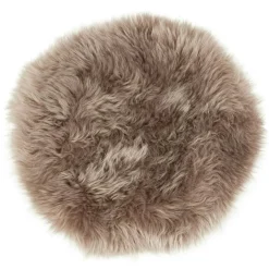 Moa Rund Stolsdyna 36cm Långhårig, Mushroom