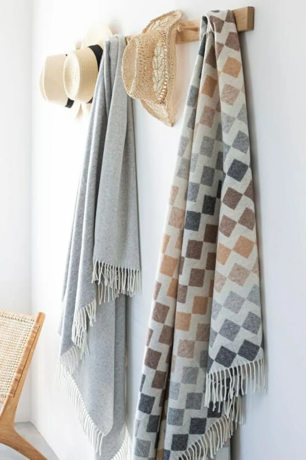 Stackelbergs Plädar & Filtar-Mohair Pläd 130x170 cm, Vit/Slate