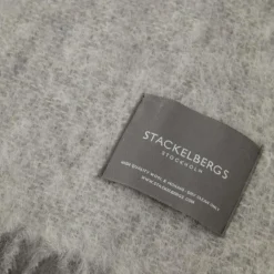 Stackelbergs Plädar & Filtar-Mohair Pläd 130x170 cm, Vit/Slate