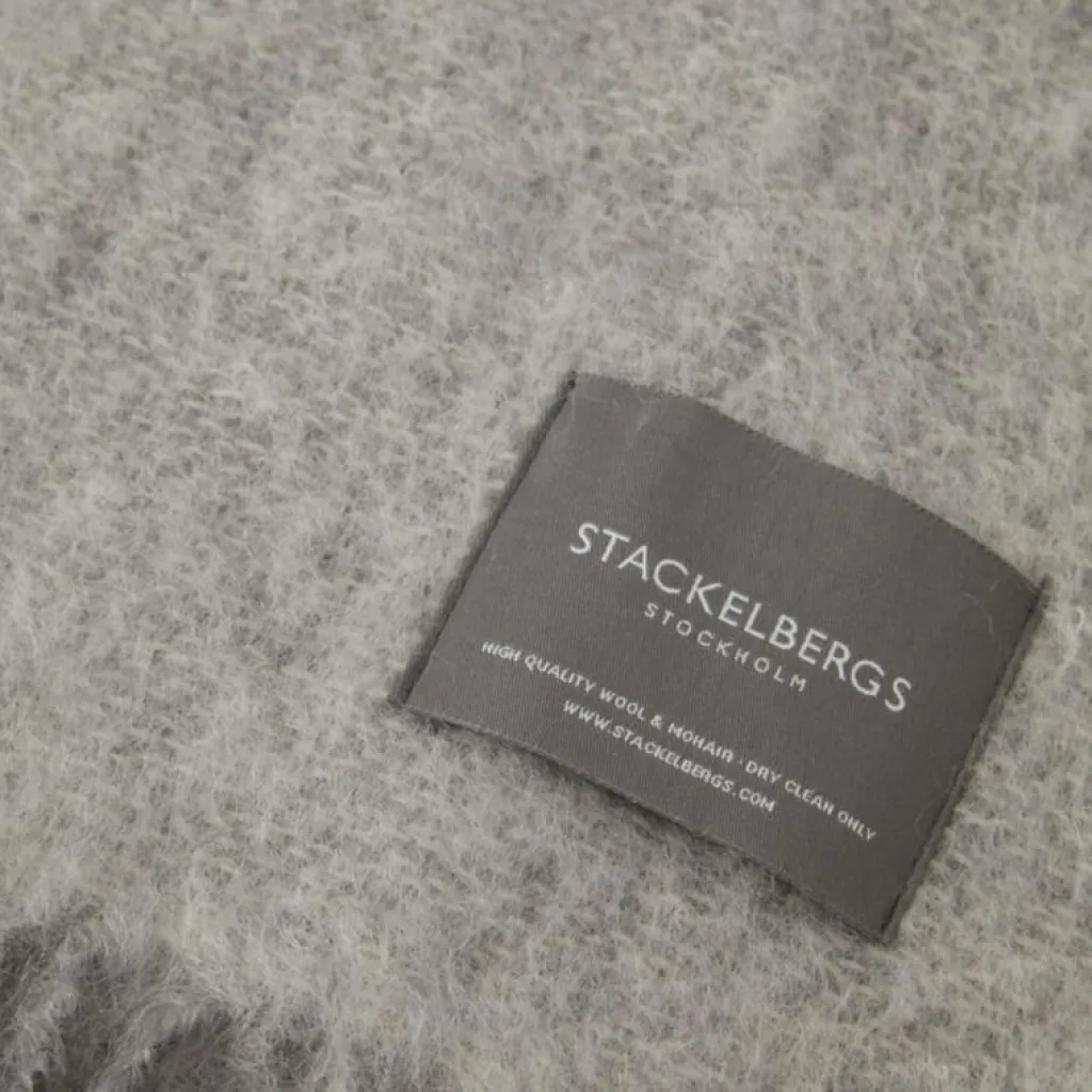 Stackelbergs Plädar & Filtar-Mohair Pläd 130x170 cm, Vit/Slate