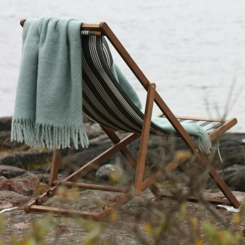 Stackelbergs Plädar & Filtar-Mohair Pläd 130x170 cm, Vit/Slate