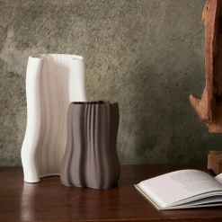 Moire Vas Off-white, 30 cm