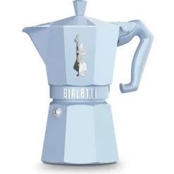 Moka Exclusive Kaffebryggare 6 Koppar, Ljusblå