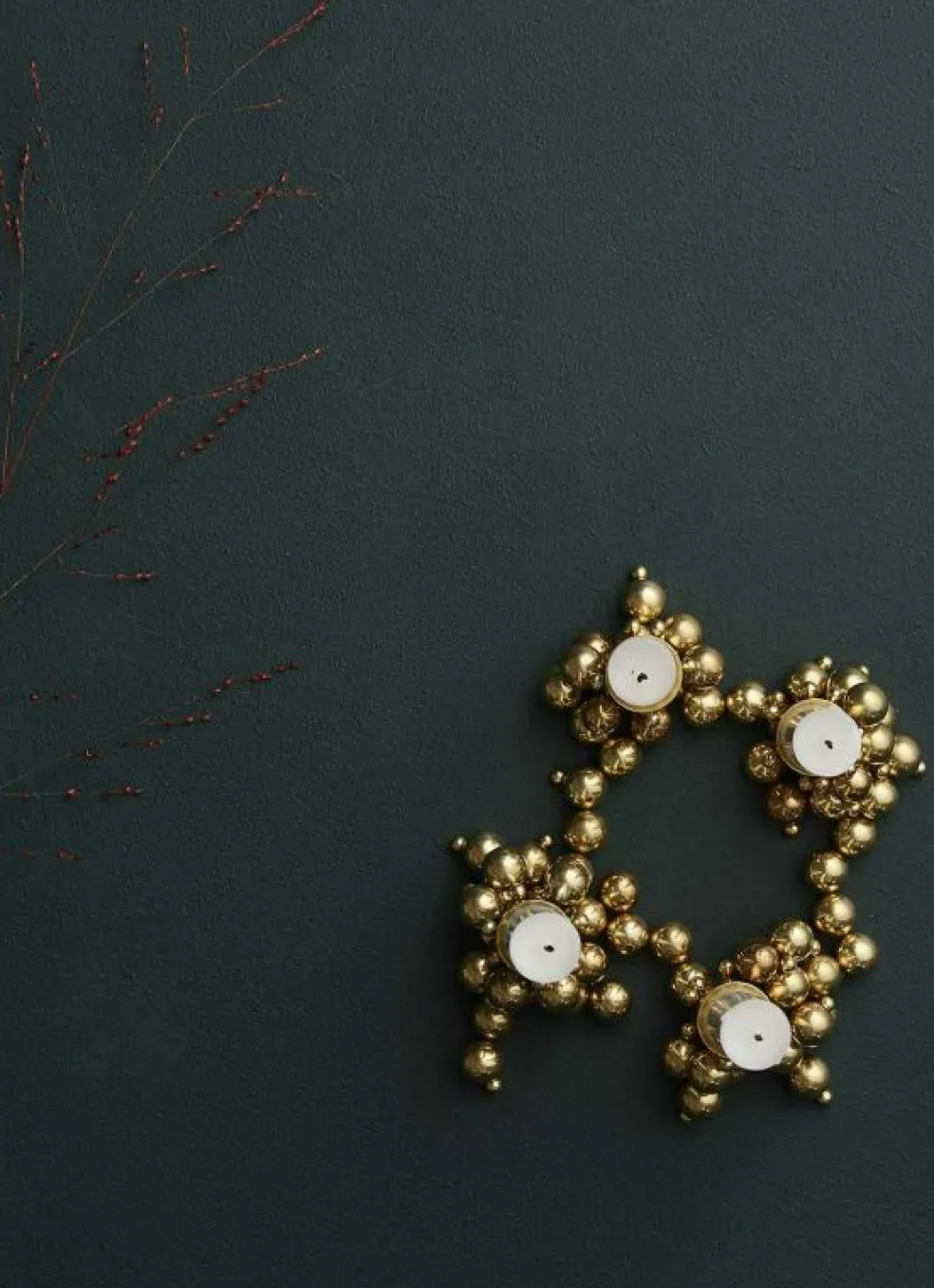 Molekyl Ljusstake 4, Mässing