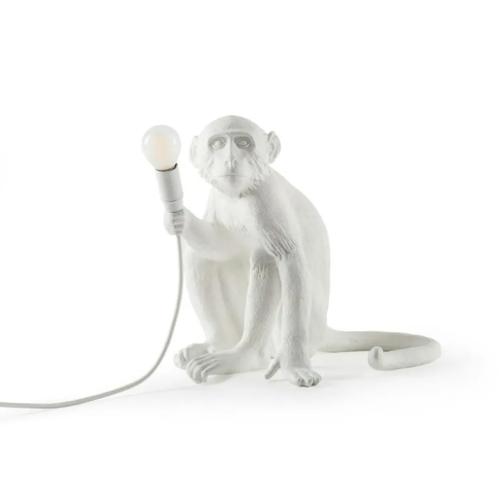 Monkey Lamp Sitting, Vit