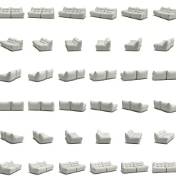 Decotique Modulsoffor|2-Sitssoffor-MONO 2-Sitssoffa, Steam White