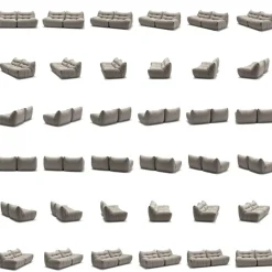 Decotique Modulsoffor|2-Sitssoffor-MONO 2-Sitssoffa, Steam White