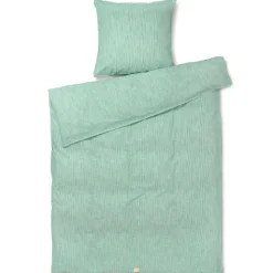 Monochrome Lines Påslakanset 140x200 + 50x70 cm, Grön