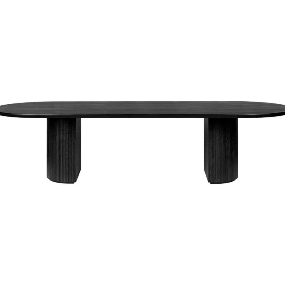 Moon Matbord Elliptical Fanér Brunsvart, 290x105 cm