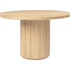 Moon Matbord Runt Ø120 H73, Massiv Såpad Ek