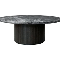 GUBI Soffbord-Moon Soffbord Runt Ø150 H45, Brunsvart Ekfanér