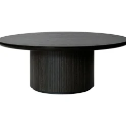 Moon Soffbord Runt Ø120 H45, Brunsvart Ekfanér