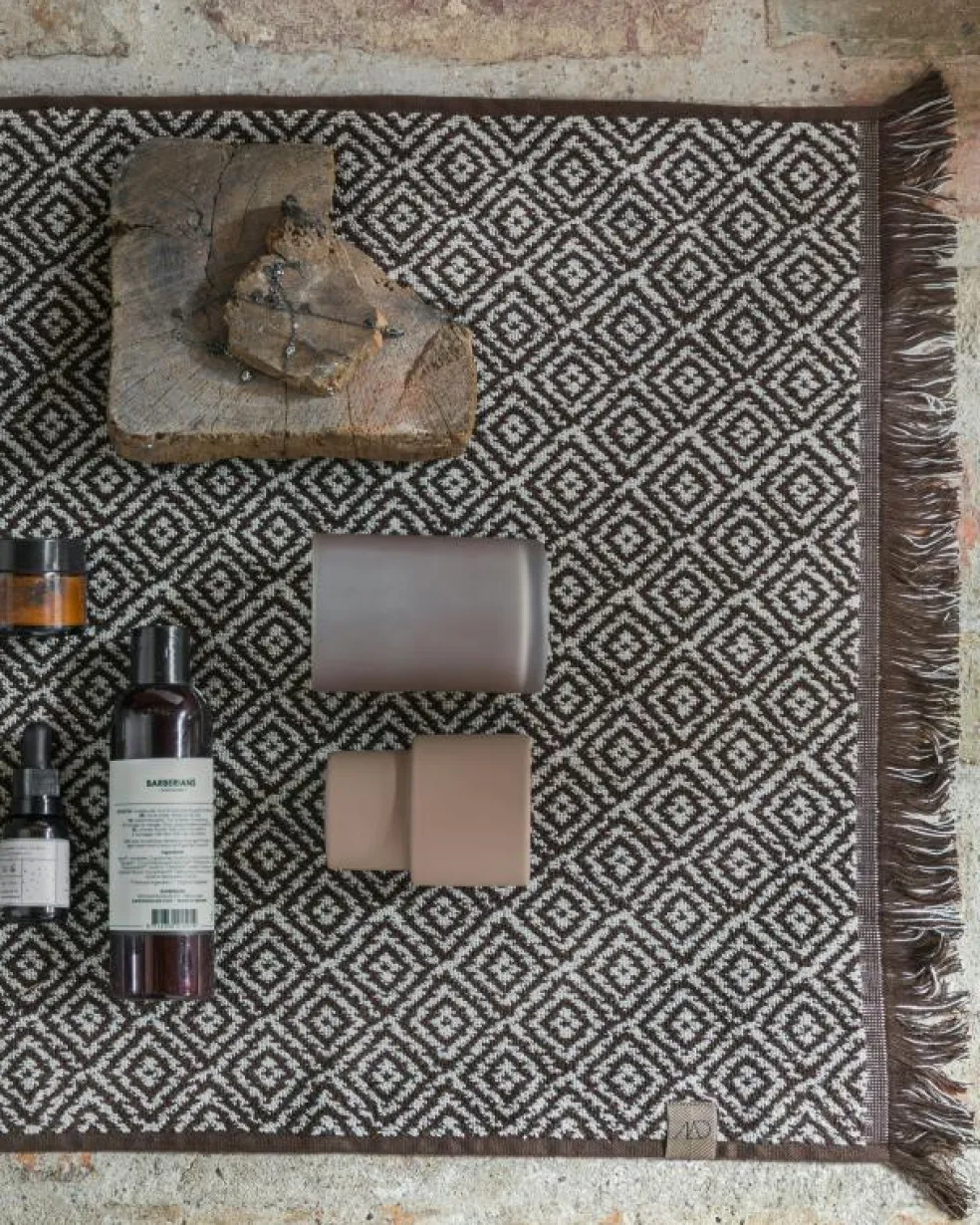 MOROCCO Badrumsmatta, Svart / Grå