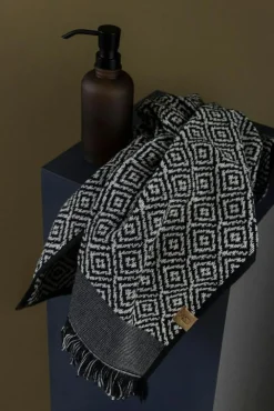 Mette Ditmer Handdukar & Badlakan-Morocco Handduk 35x60 cm 2-pack, Svart / Grå