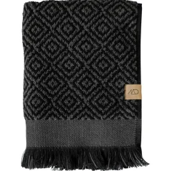 Mette Ditmer Handdukar & Badlakan-Morocco Handduk 35x60 cm 2-pack, Svart / Grå