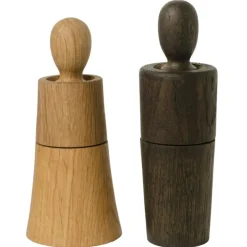 Spring Copenhagen Kryddkvarnar-Mrs Salt Mini Saltkvarn Ek, 16 cm
