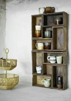 Madam Stoltz Tekoppar|Kaffekoppar-Mugg Med Öra Ø8 cm, Grå / Vit