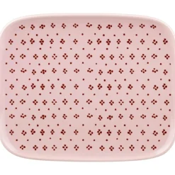 Marimekko Assietter-Muija Tallrik 12x15 cm, Rosa / Kastanj