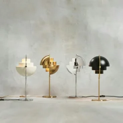 GUBI Bordslampor-Multi-Lite Bordslampa, Krom / Svart