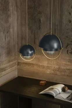 Multi-Lite Pendel 36 cm, Mässing/Sea Grey Halvmatt