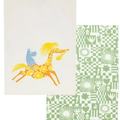 Moomin Arabia Kökshanddukar-Mumin Kökshandduk Fest 2-pack, Gul