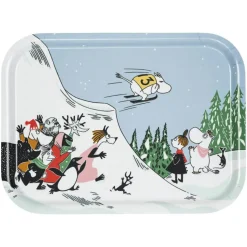 Moomin Arabia Brickor-Mumin Vinter 2024 Bricka 27x20 cm, Backhoppning