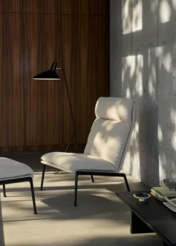 &Tradition Fåtöljer-Muno LN16 Loungefåtölj Hög Rygg, Dark Chrome / Cifrado 0221