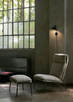 &Tradition Fåtöljer-Muno LN16 Loungefåtölj Hög Rygg, Dark Chrome / Cifrado 0221