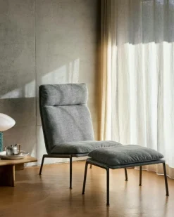 &Tradition Fåtöljer-Muno LN16 Loungefåtölj Hög Rygg, Dark Chrome / Cifrado 0221