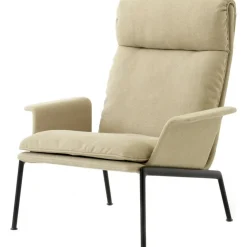 Muno LN17 Loungefåtölj Hög Rygg Med Armstöd, Warm Black / Hallingdal 0126