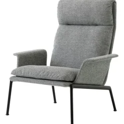 Muno LN17 Loungefåtölj Hög Rygg Med Armstöd, Warm Black / Hallingdal 0126