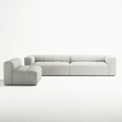 Mure 4-Sitssoffa Med Öppet Avslut Höger, Moon White