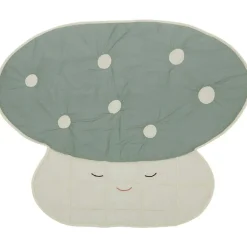 Barn OYOY Barnfiltar|Barnrumsdekoration-Mushroom Lekmatta, Pale Green/Off-white